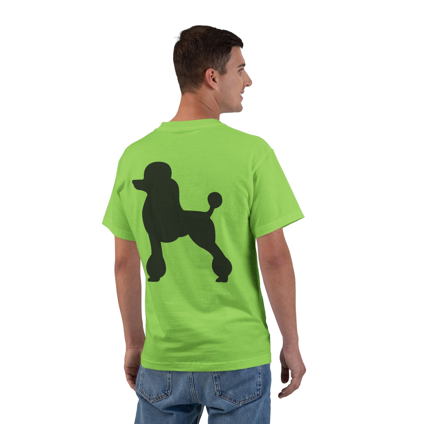 Poodle Silhouette Men's Short-Sleeve Crewneck Tee