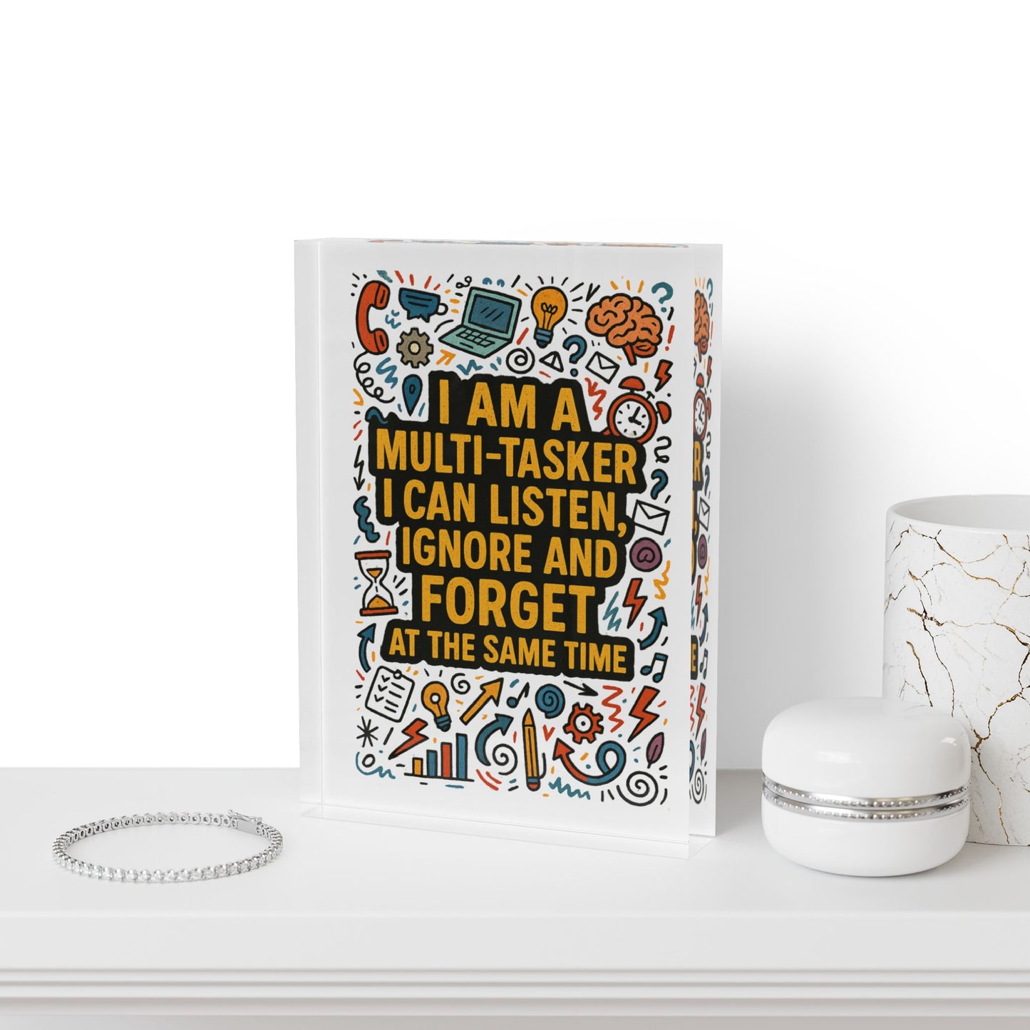 Multi-Tasker Acrylic Photo Block