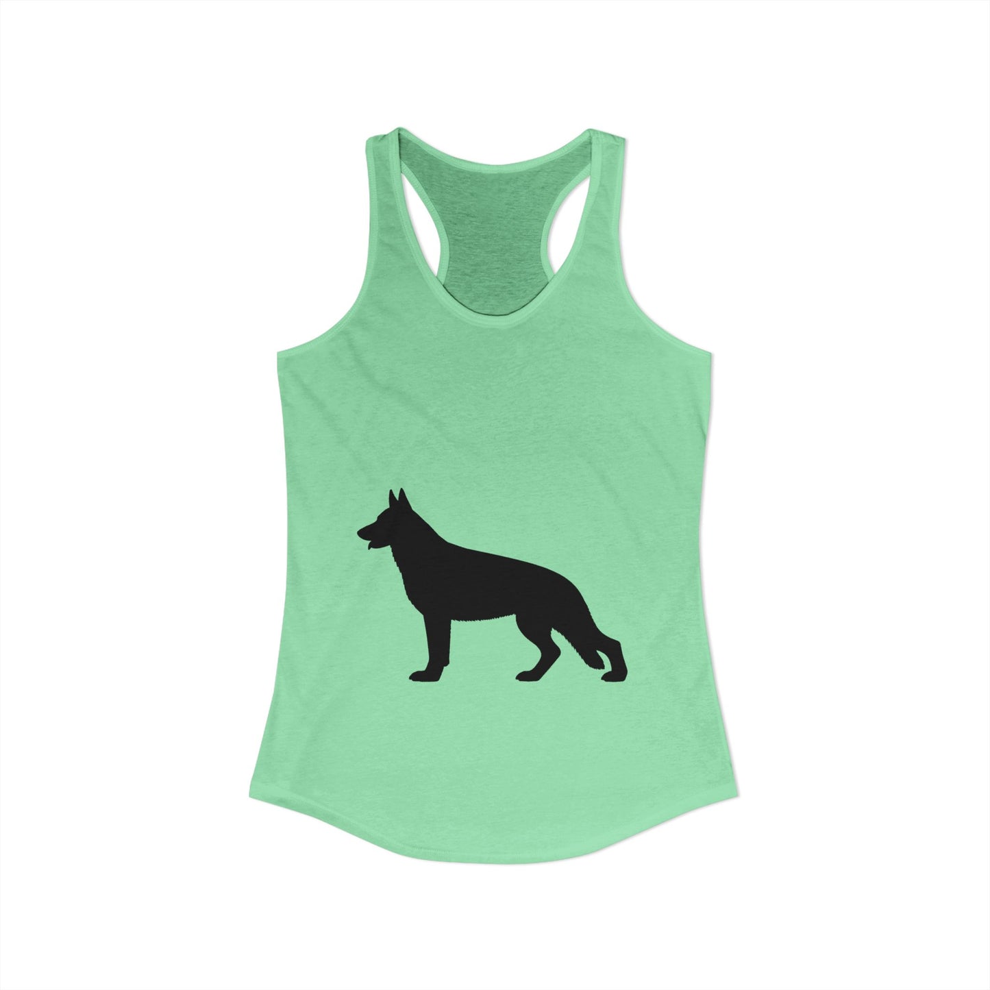 German Shepherd Silhouette Women's Racerback Tank