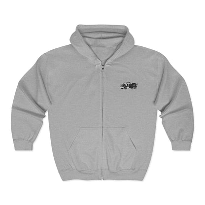 Hook Bigger Heavy Tow Truck Unisex Full Zip Hoodie
