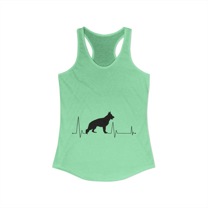 My Heart Beats For German Shepherds Women's Racerback Tank