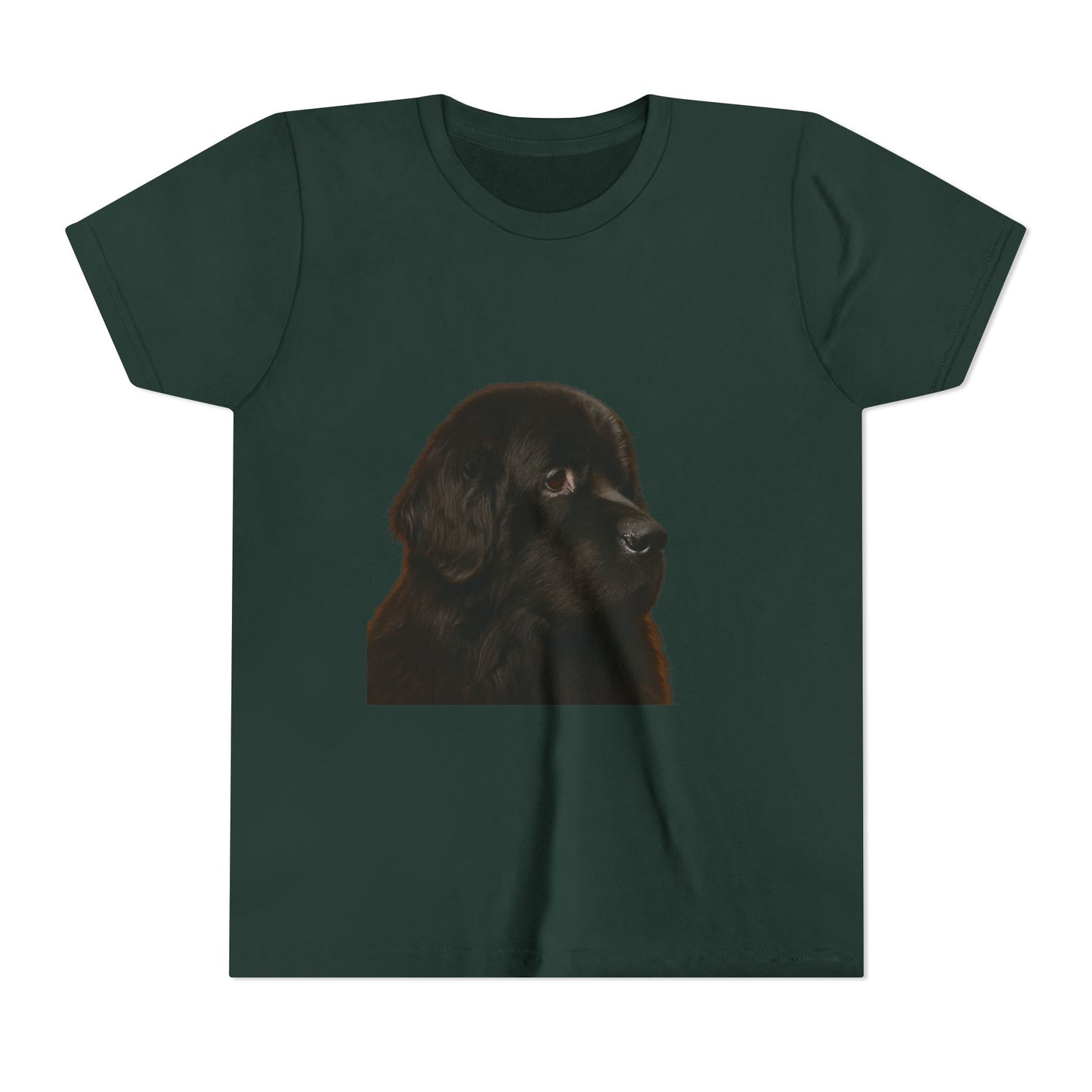 Newfie Head Youth Unisex Short Sleeve Crewneck Tee