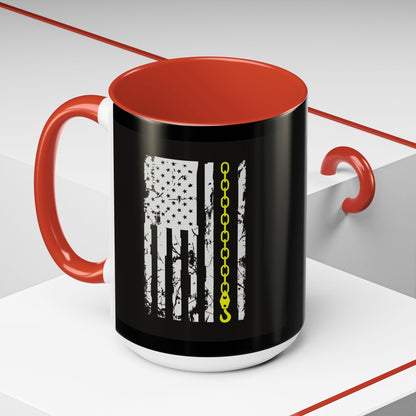 Thin Yellow Line 2-Tone Coffee Mug