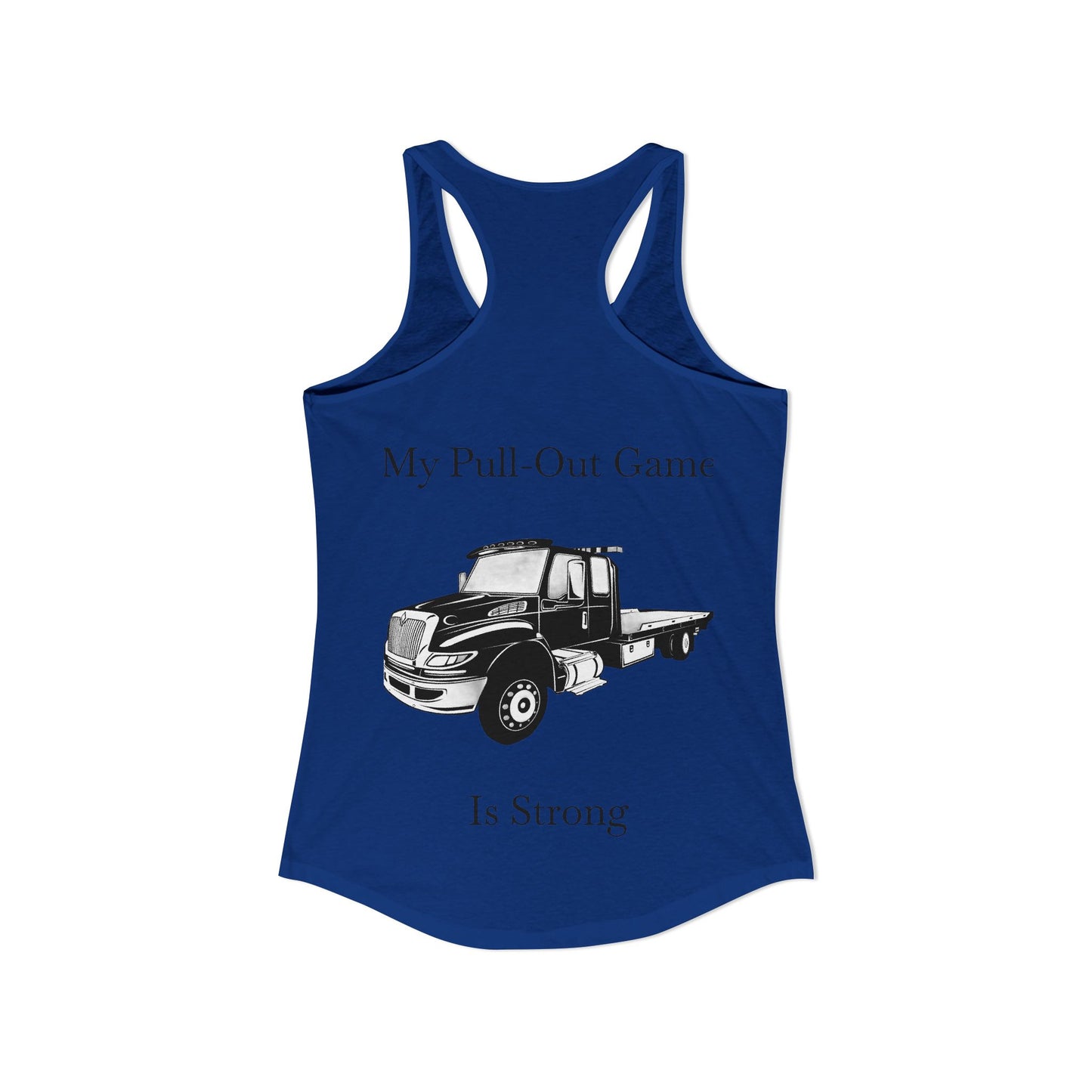 Pull Out Flatbed Tow Truck Women's Racerback Tank