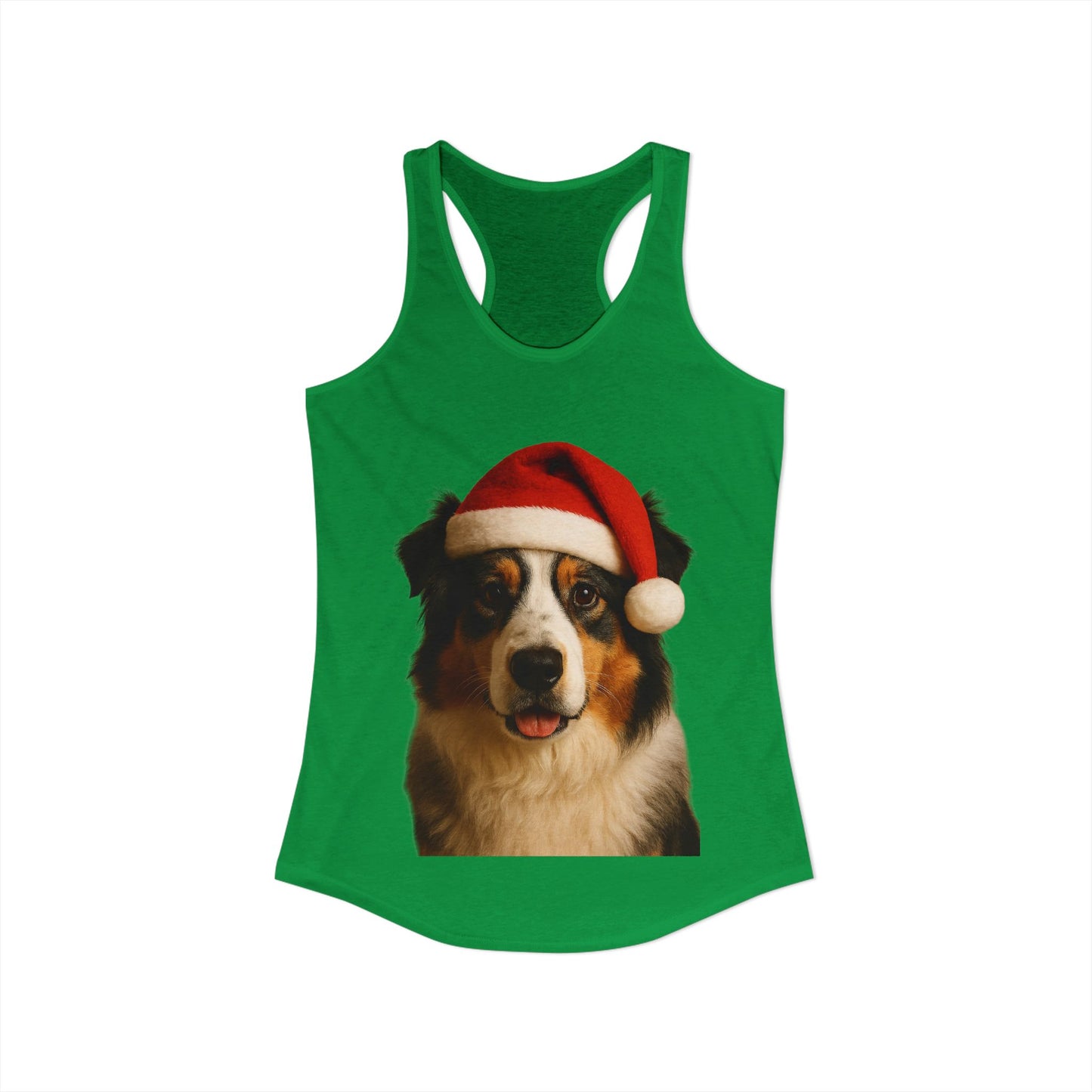 Santa Paws Aussie Women's Racerback Tank