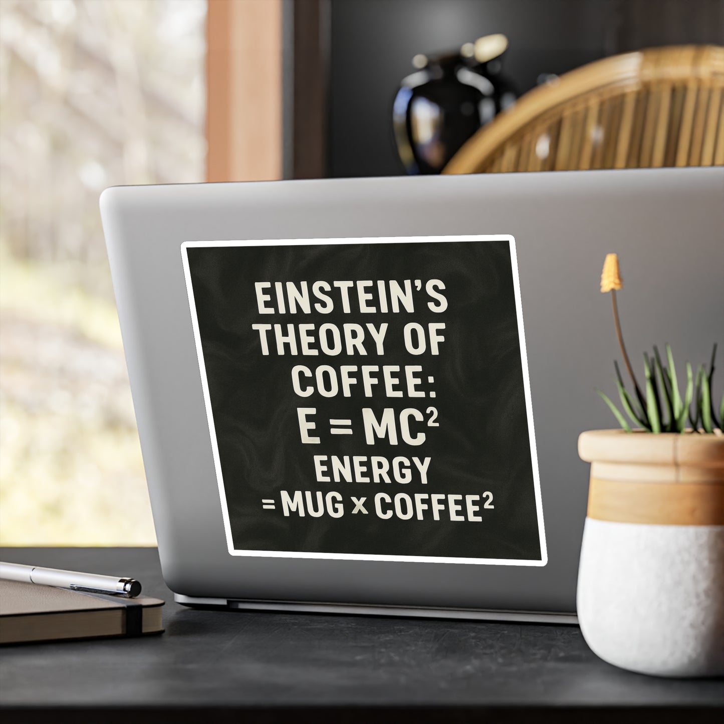 Einstein's Theory Of Coffee Vinyl Decal