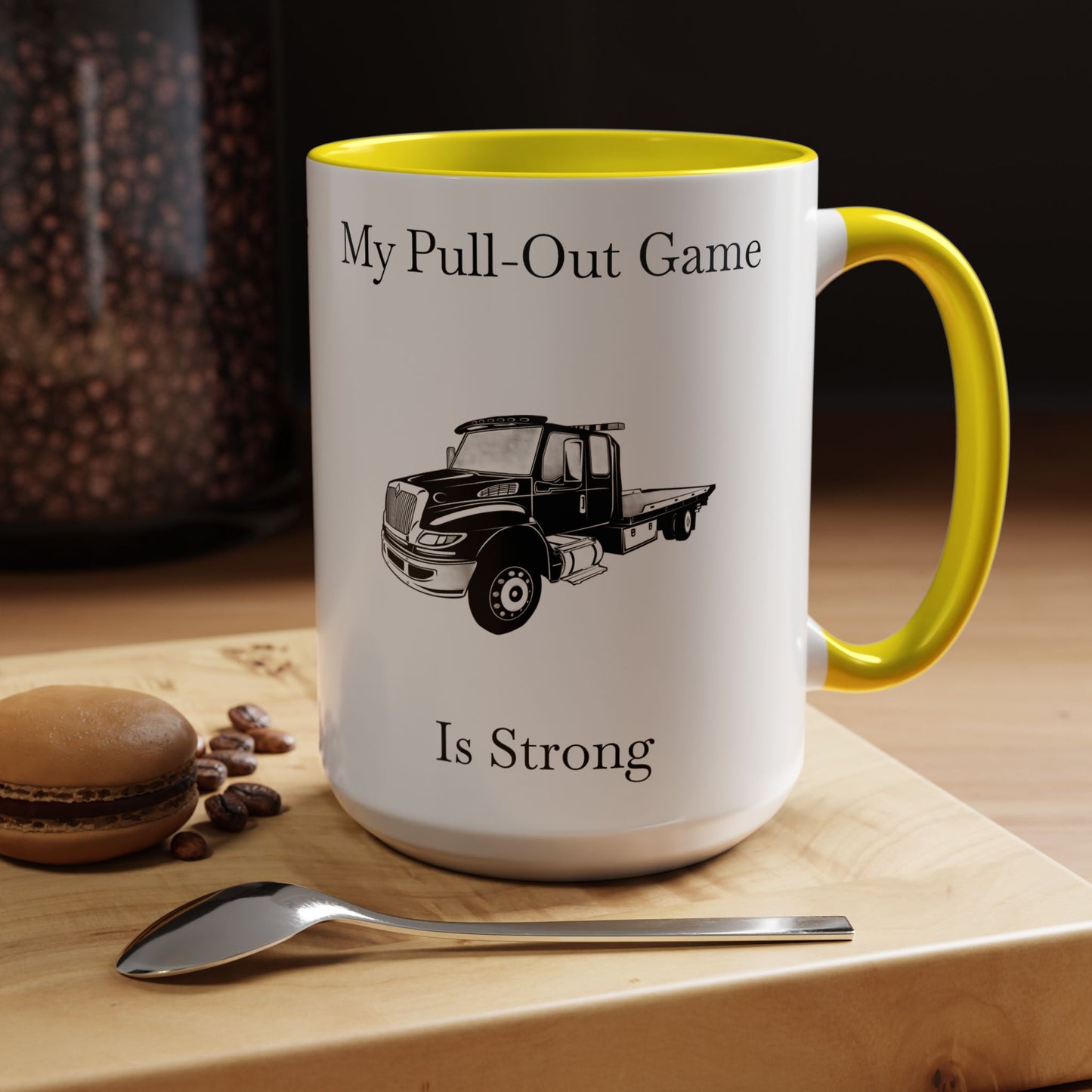 Pull Out Flatbed Tow Truck 2-Tone Coffee Mug