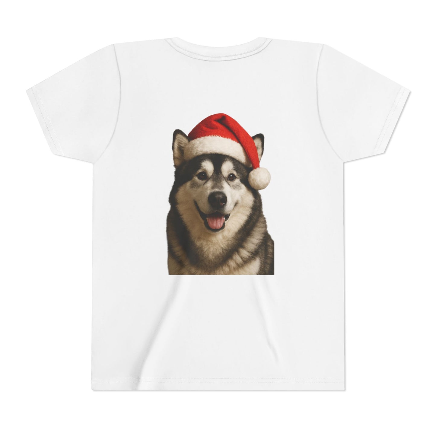 Santa Paws Malamute Youth Unisex Short Sleeve Crewneck Tee