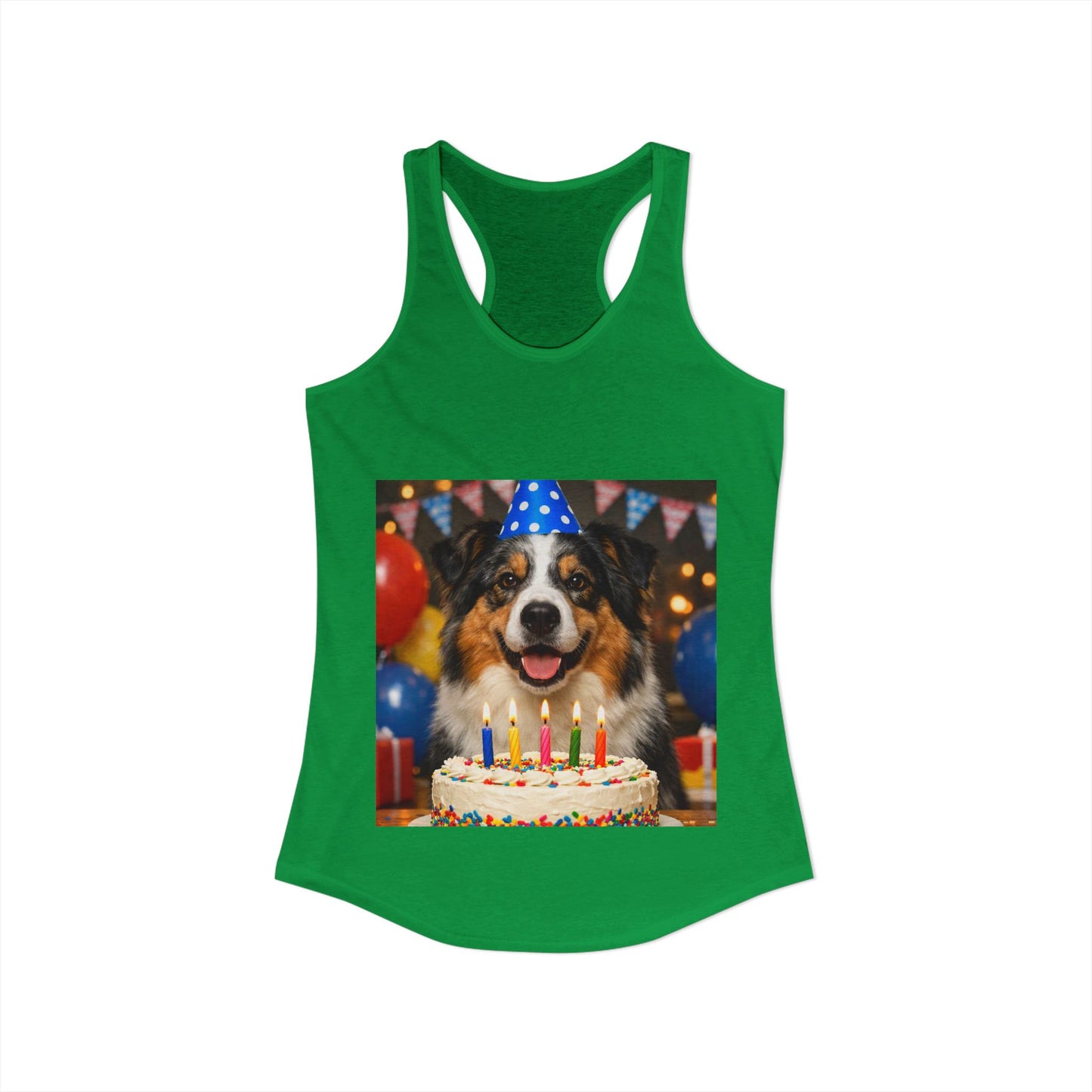 Birthday Buddy Aussie Women's Racerback Tank