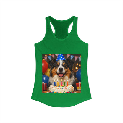 Birthday Buddy Aussie Women's Racerback Tank