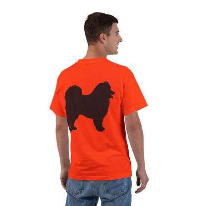 Samoyed Silhouette Men's Short-Sleeve Crewneck Tee