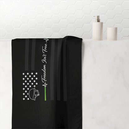 Thin Green Line Mink-Cotton  Beach Towel