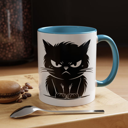 Angry Cat 2-Tone Coffee Mug