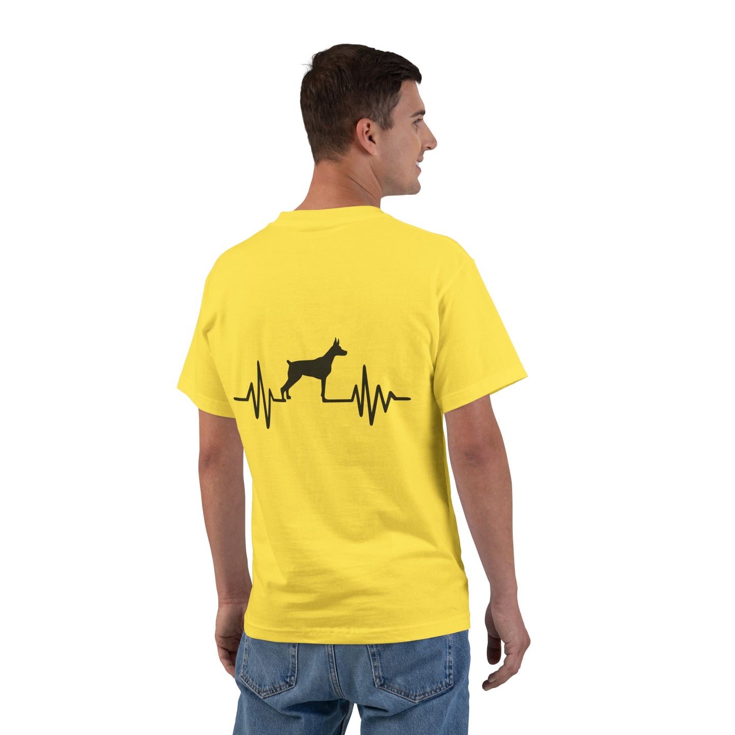 My Heart Beats For Dobermans Men's Short-Sleeve Crewneck Tee