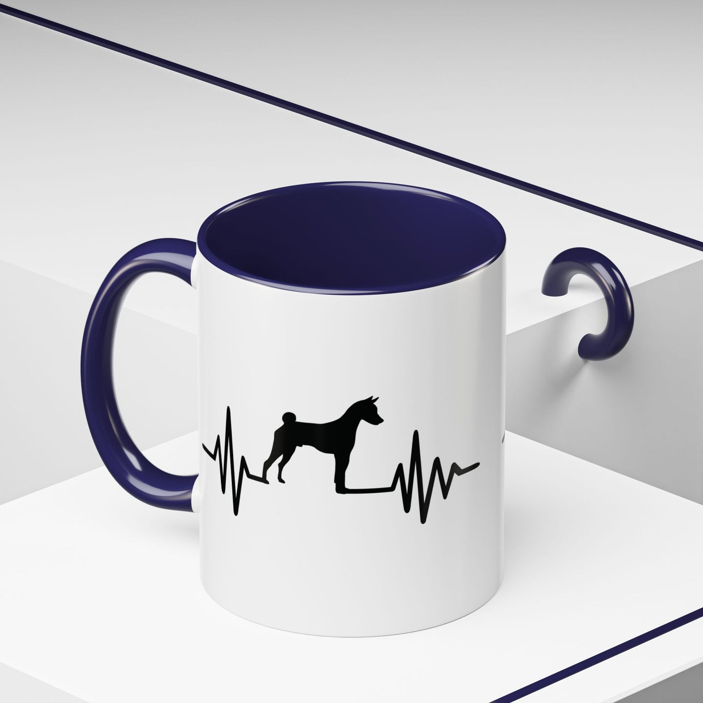 My Heart Beats For Basenjis 2-Tone Coffee Mug