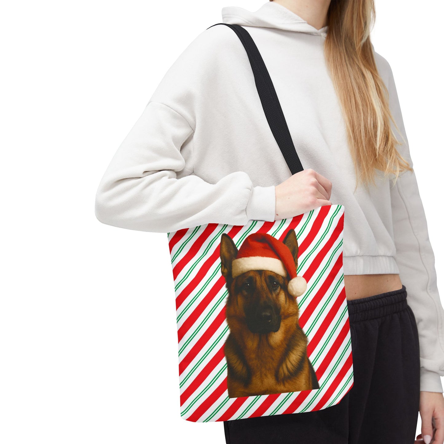 Santa Paws German Shepherd Tote Bag