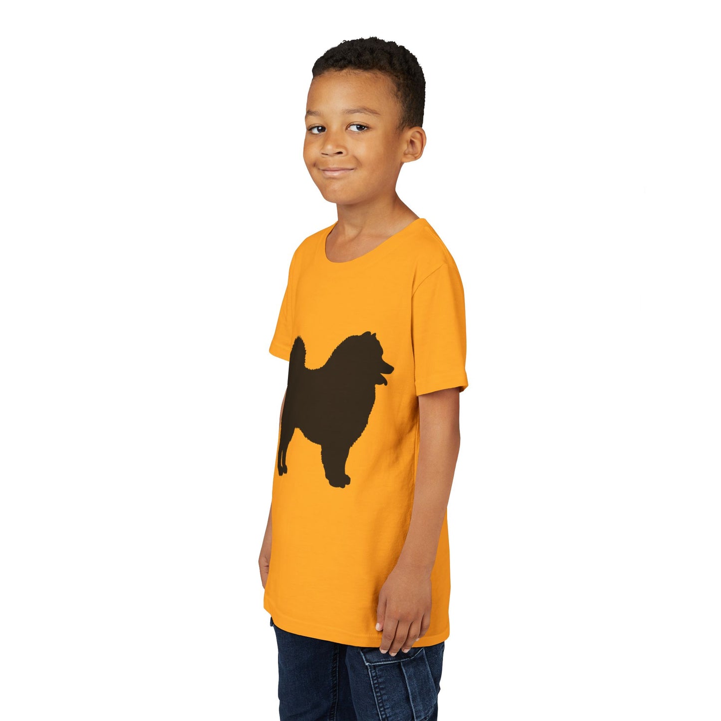 Samoyed Silhouette Youth Unisex Short Sleeve Crewneck Tee