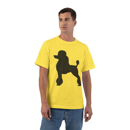 Poodle Silhouette Men's Short-Sleeve Crewneck Tee