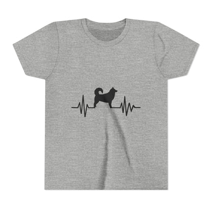 My Heart Beats For Malamutes Youth Unisex Short Sleeve Crewneck Tee