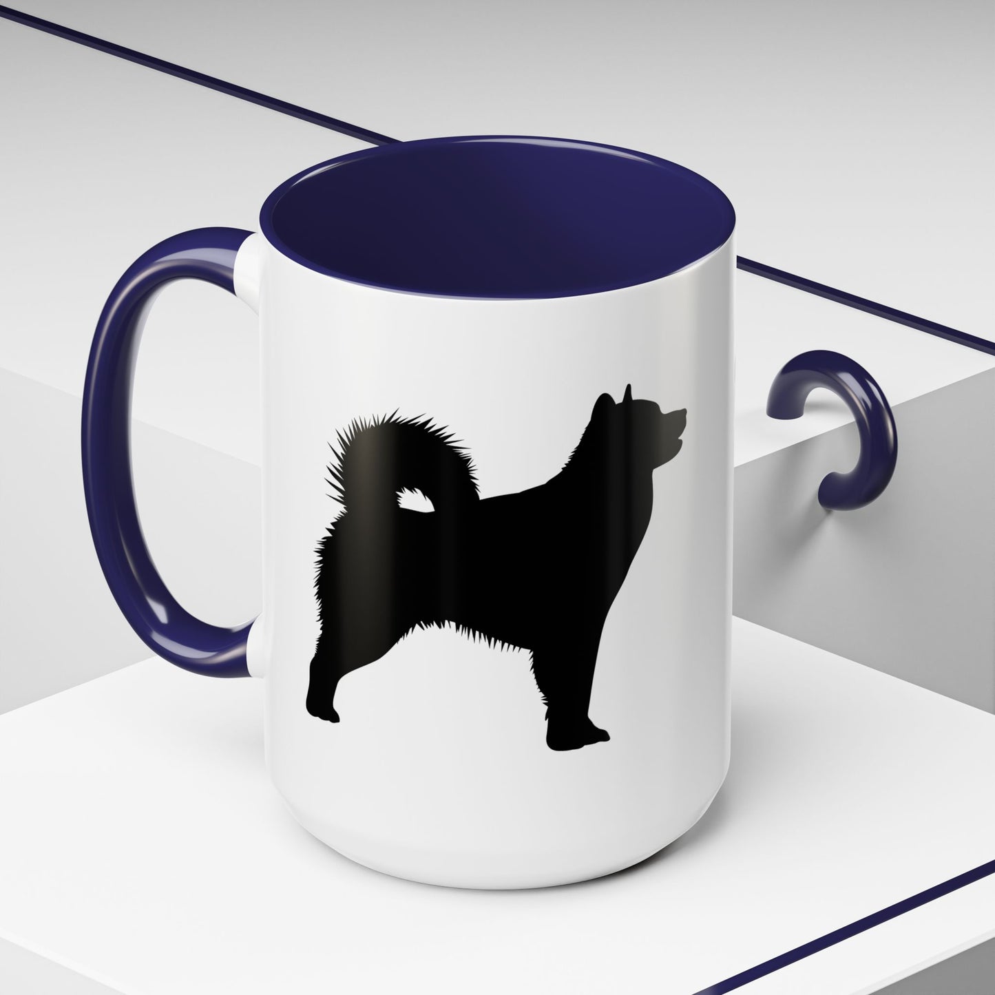 Malamute Silhouette 2-Tone Coffee Mug