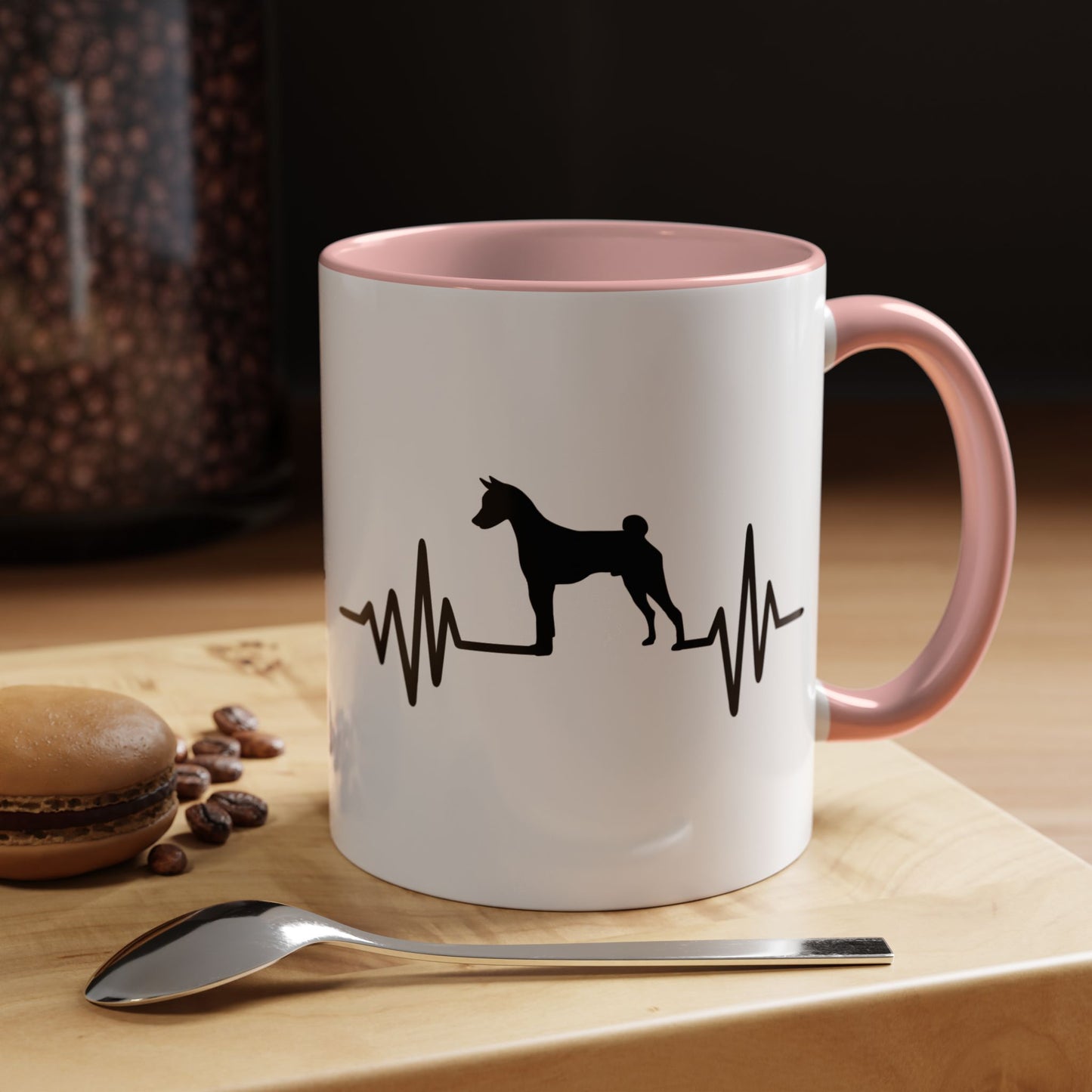 My Heart Beats For Basenjis 2-Tone Coffee Mug