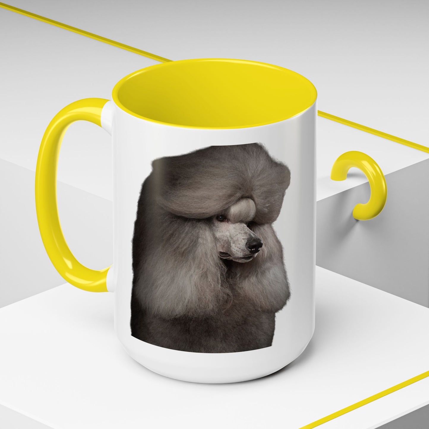 Poodle Head 2-Tone Coffee Mug