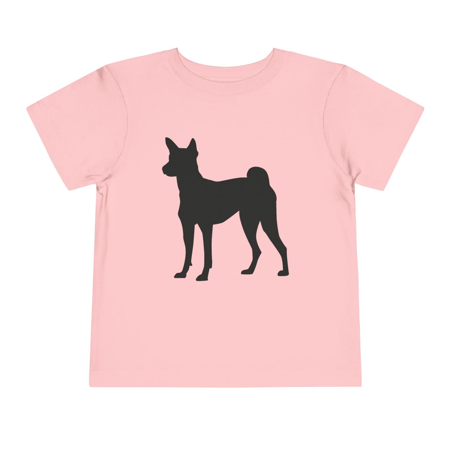 Basenji Silhouette Toddler Unisex Short Sleeve Crewneck Tee