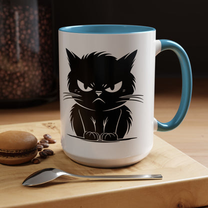 Angry Cat 2-Tone Coffee Mug