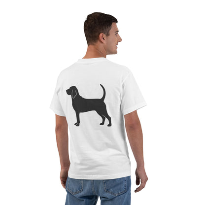 Bloodhound Silhouette Men's Short-Sleeve Crewneck Tee