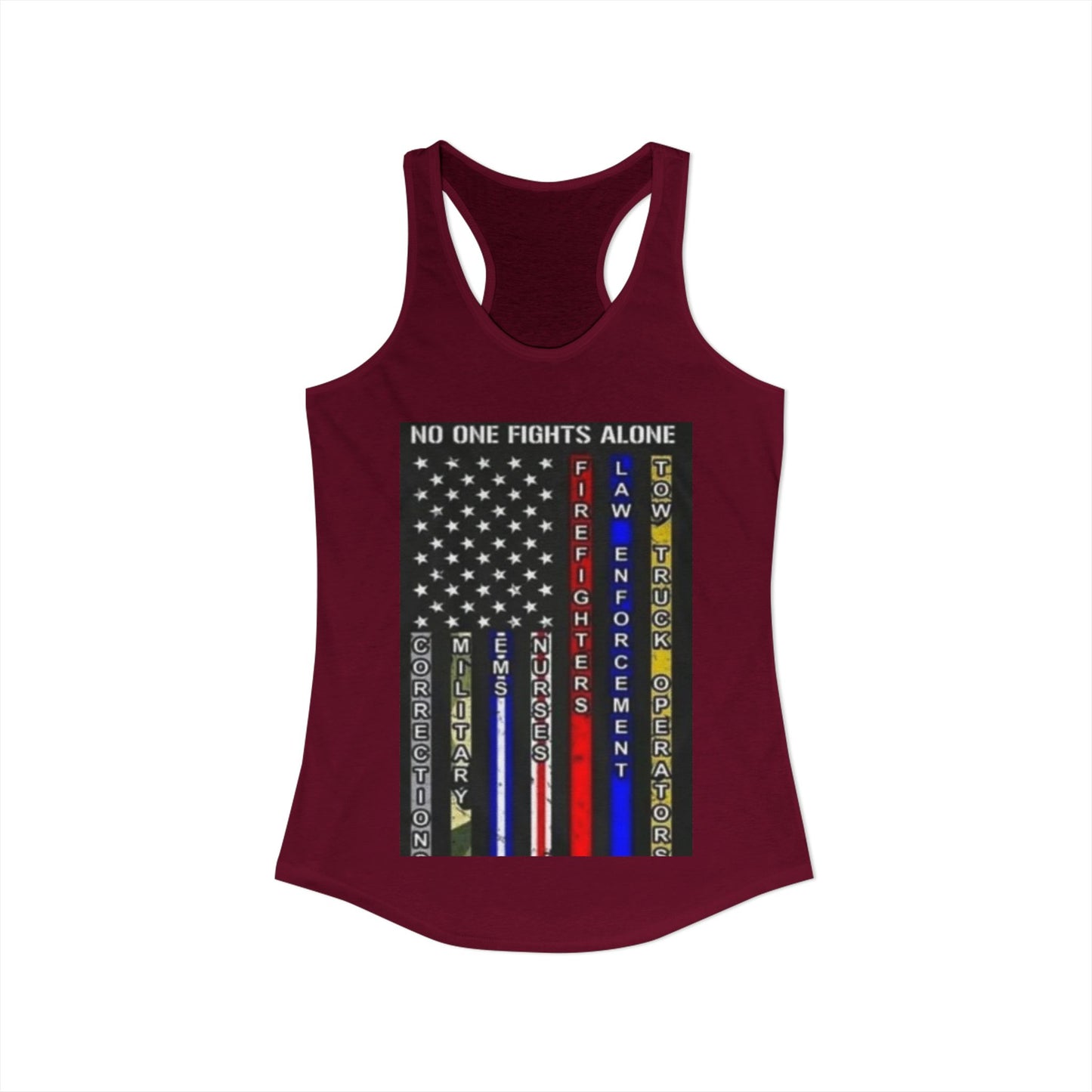 No One Fights Alone Women's Racerback Tank