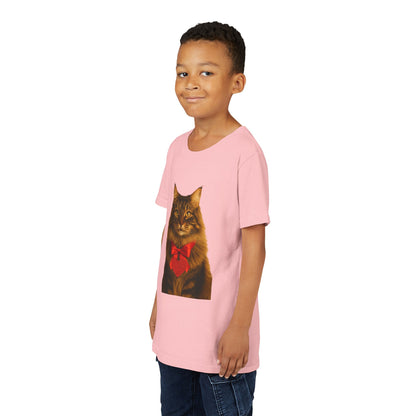 Cupid's Companion Cat Youth Unisex Short Sleeve Crewneck Tee