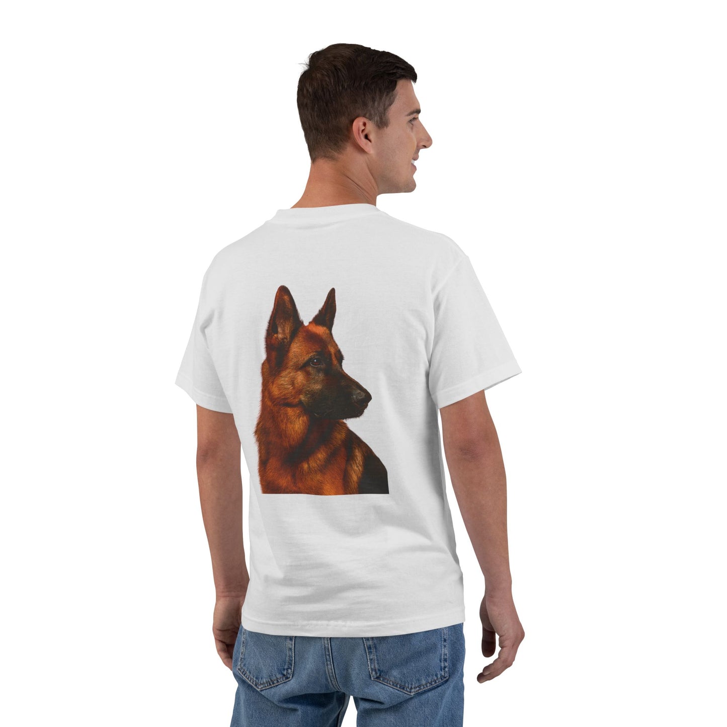 German Shepherd Head Men's Short-Sleeve Crewneck Tee