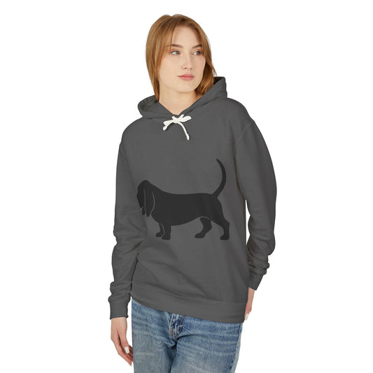 Basset Silhouette Unisex Lightweight Hoodie
