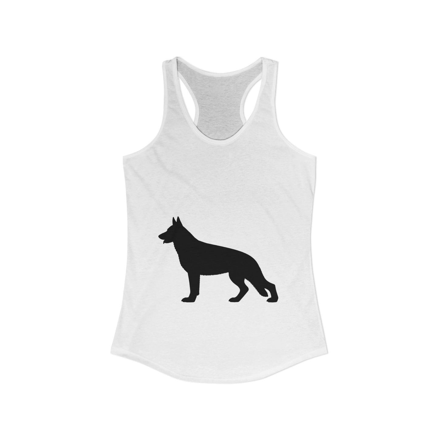 German Shepherd Silhouette Women's Racerback Tank