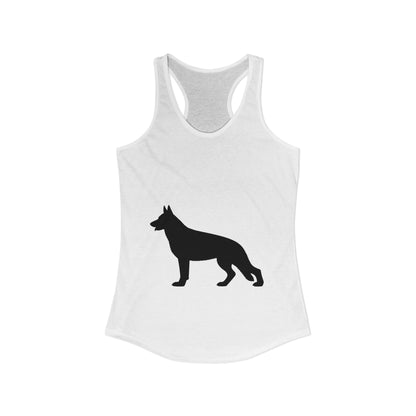 German Shepherd Silhouette Women's Racerback Tank