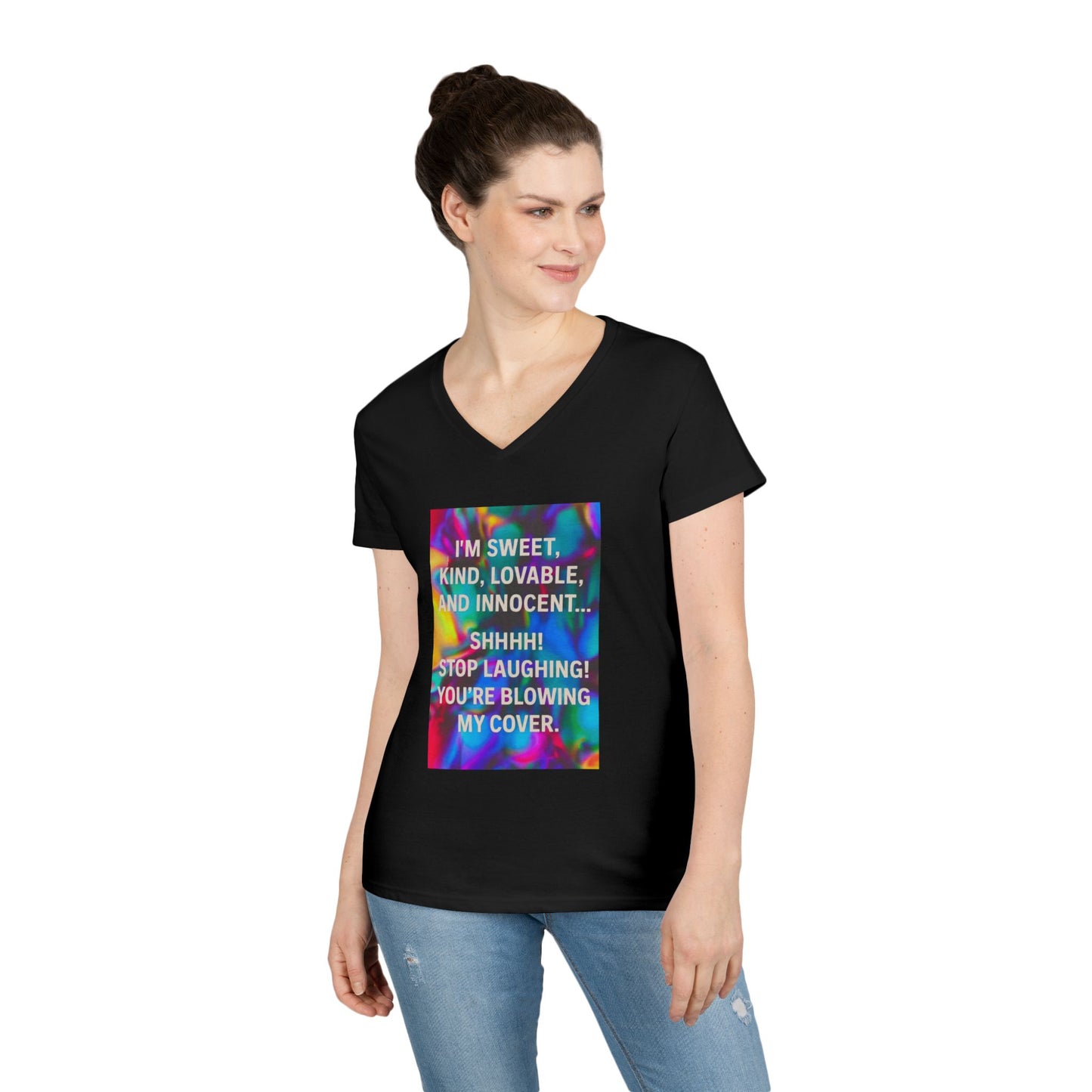 Blowing My Cover Women's V-Neck T-Shirt