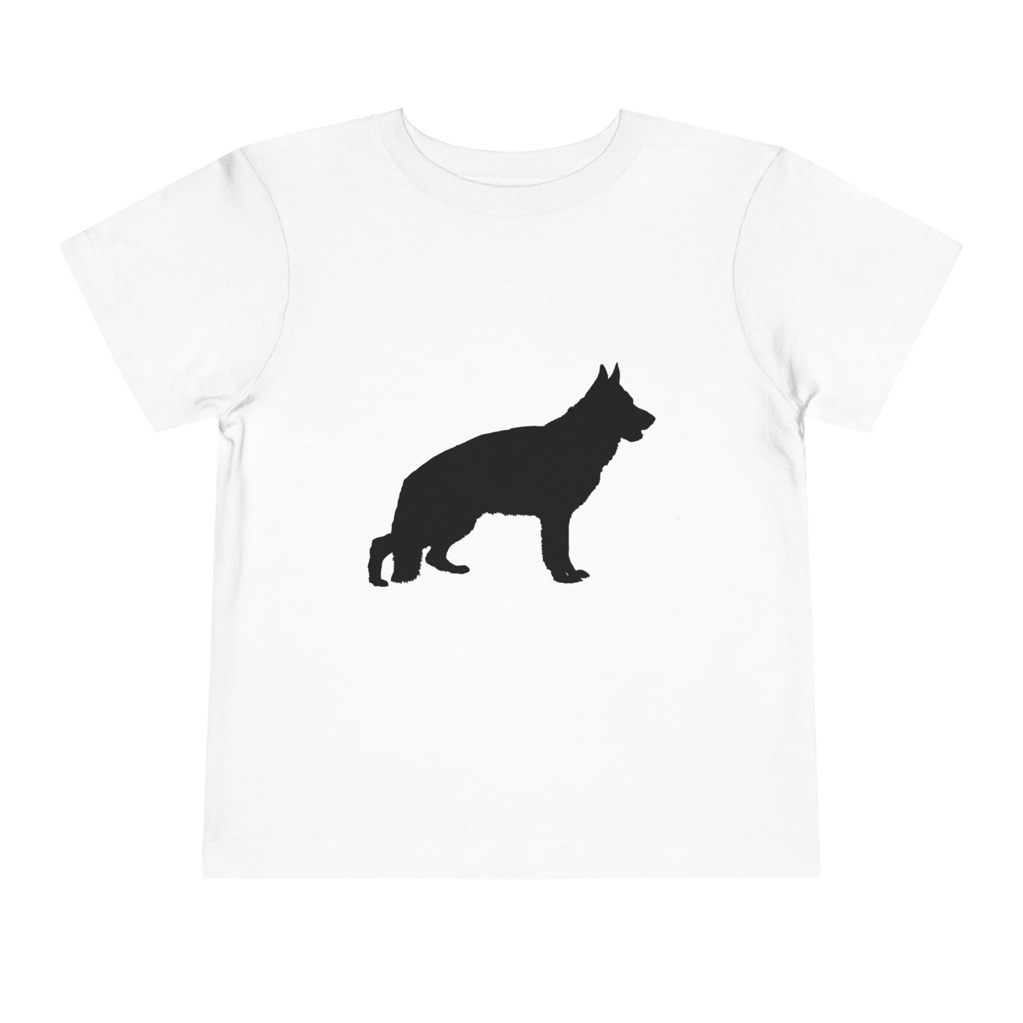 German Shepherd Silhouette Toddler Unisex Short Sleeve Crewneck Tee