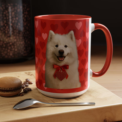Cupid's Companion Samoyed 2-Tone Coffee Mug