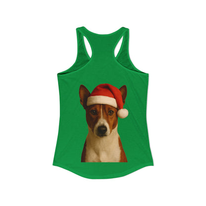 Santa Paws Basenji Women's Racerback Tank