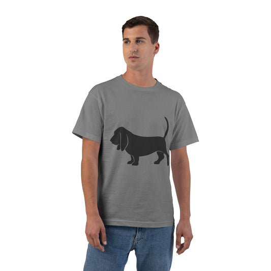 Basset Silhouette Men's Short-Sleeve Crewneck Tee