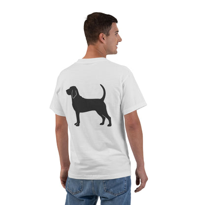 Bloodhound Silhouette Men's Short-Sleeve Crewneck Tee