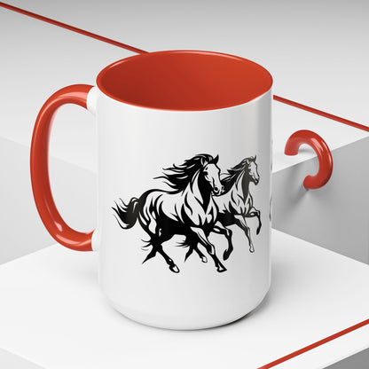 Horsin' Around 2-Tone Coffee Mug
