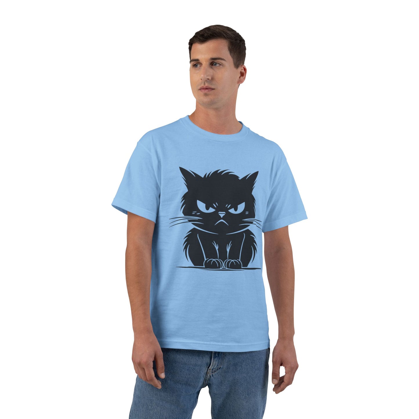 Angry Cat Men's Short-Sleeve Crewneck Tee