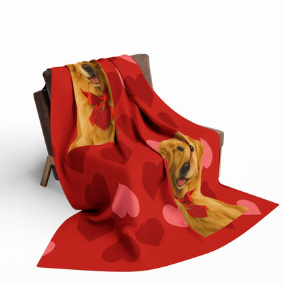 Cupid's Companion Golden Arctic Fleece Blanket
