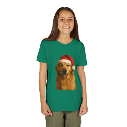 Santa Paws Golden Youth Unisex Short Sleeve Crewneck Tee