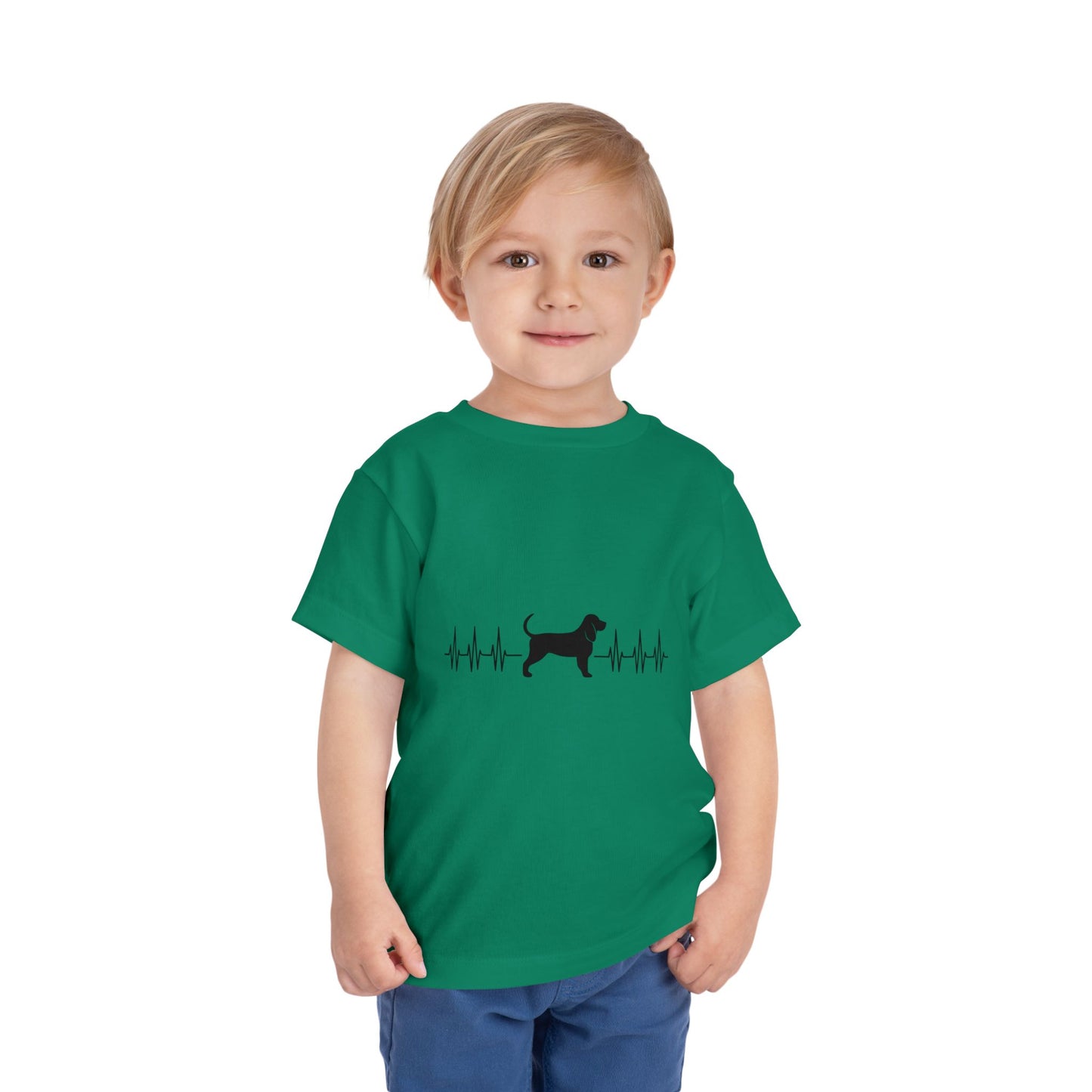 My Heart Beats For Bloodhounds Toddler Unisex Short Sleeve Crewneck Tee