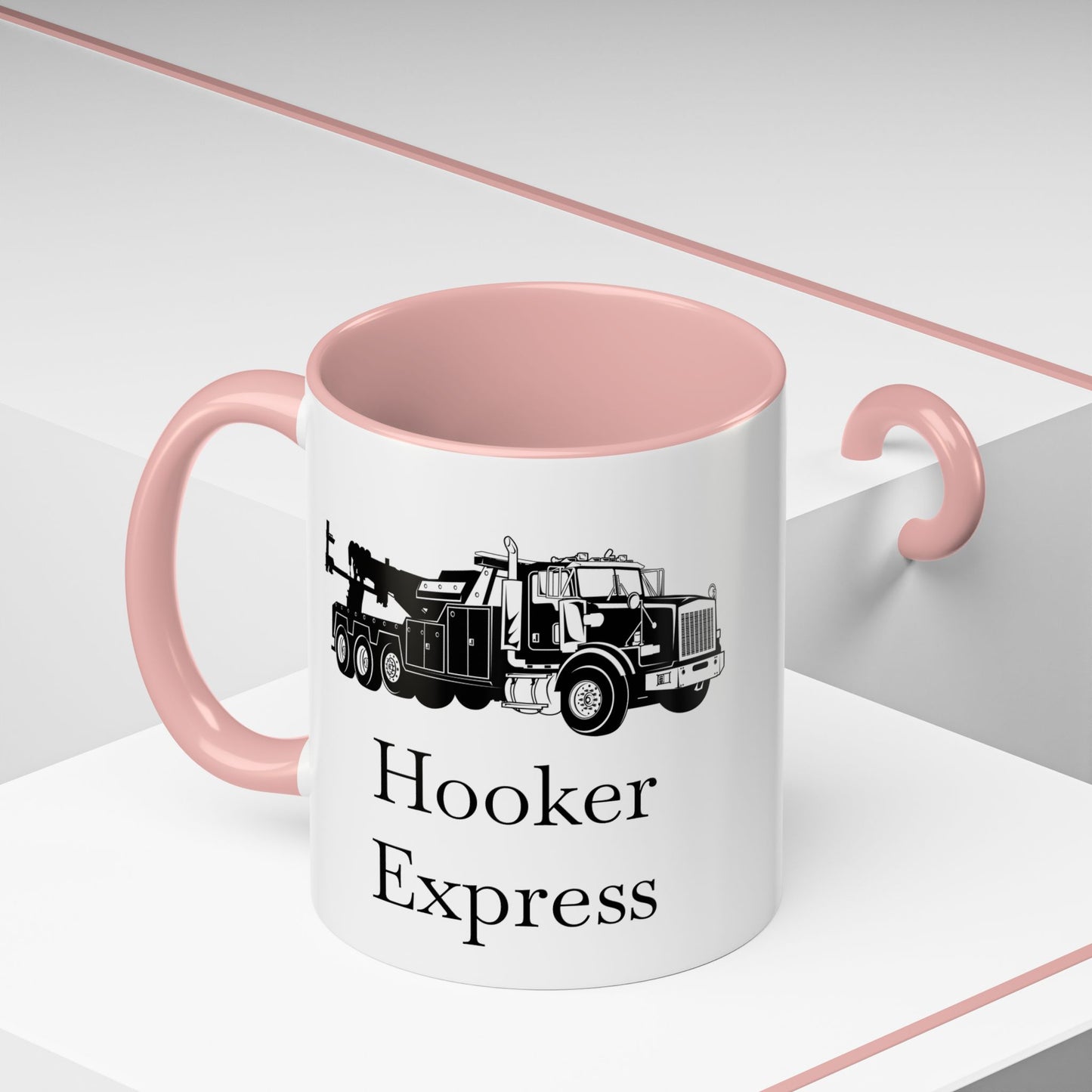 H**ker Express Heavy Tow Truck 2-Tone Coffee Mug