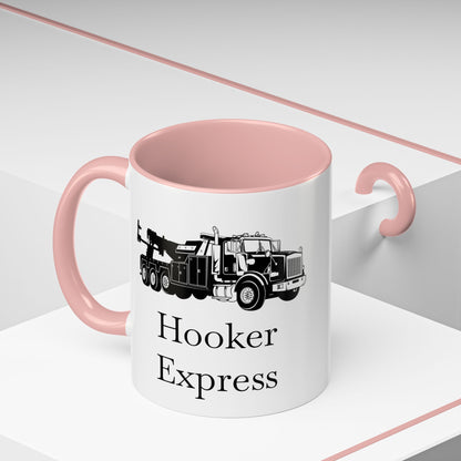H**ker Express Heavy Tow Truck 2-Tone Coffee Mug
