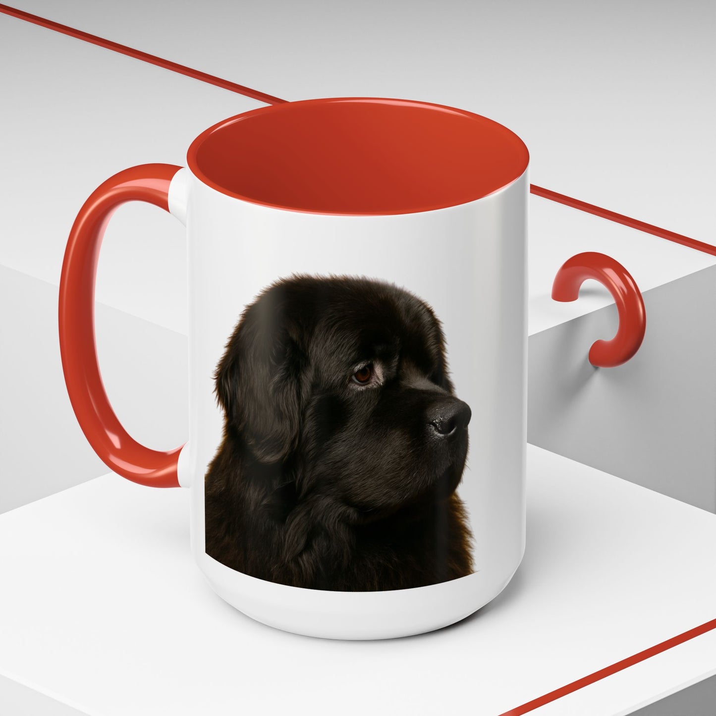 Newfie Head 2-Tone Coffee Mug