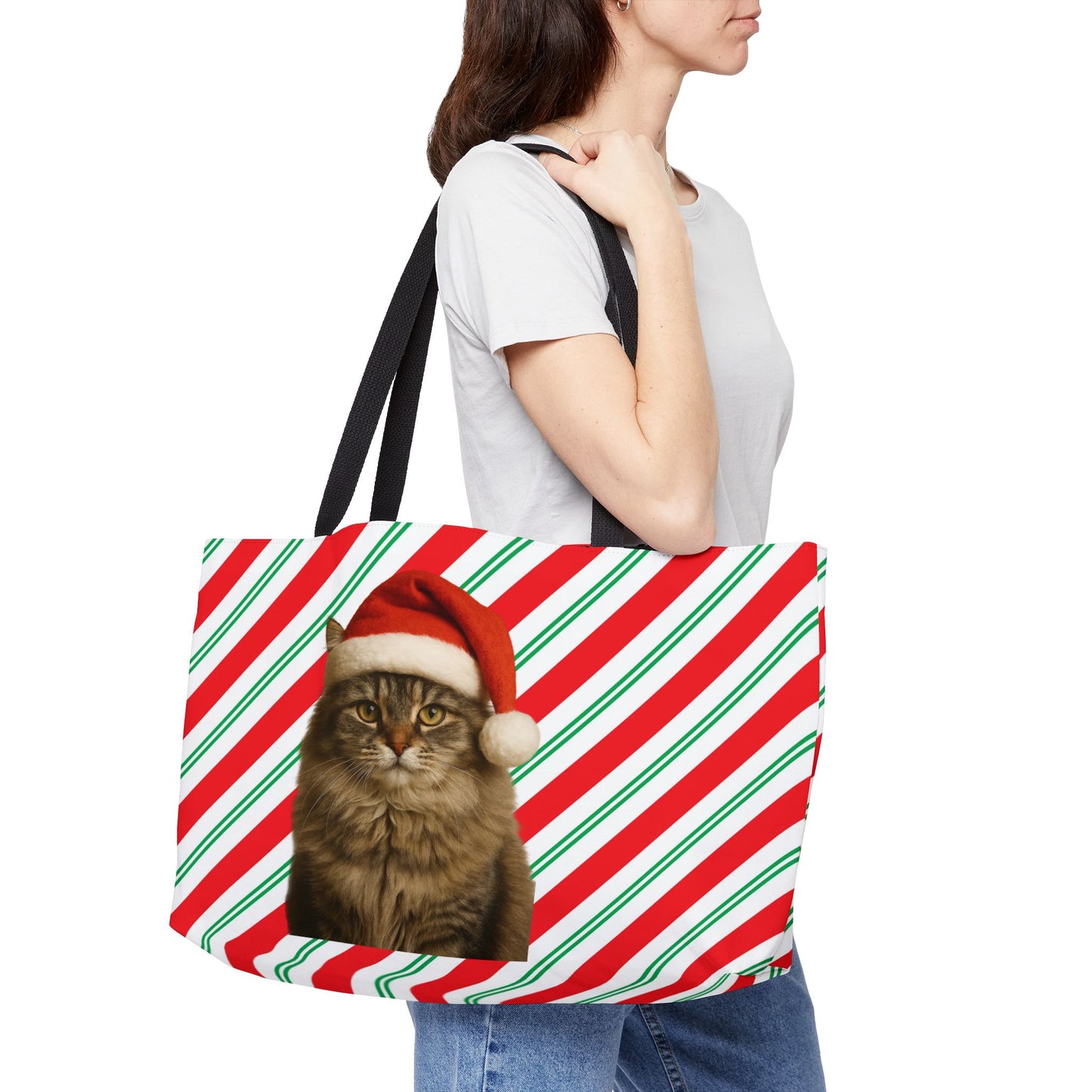 Santa Paws Cat Weekender Tote Bag